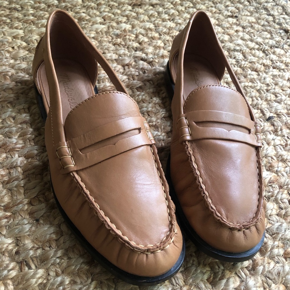 Madewell The Nye Cutout Leather Loafer. Size 8.5